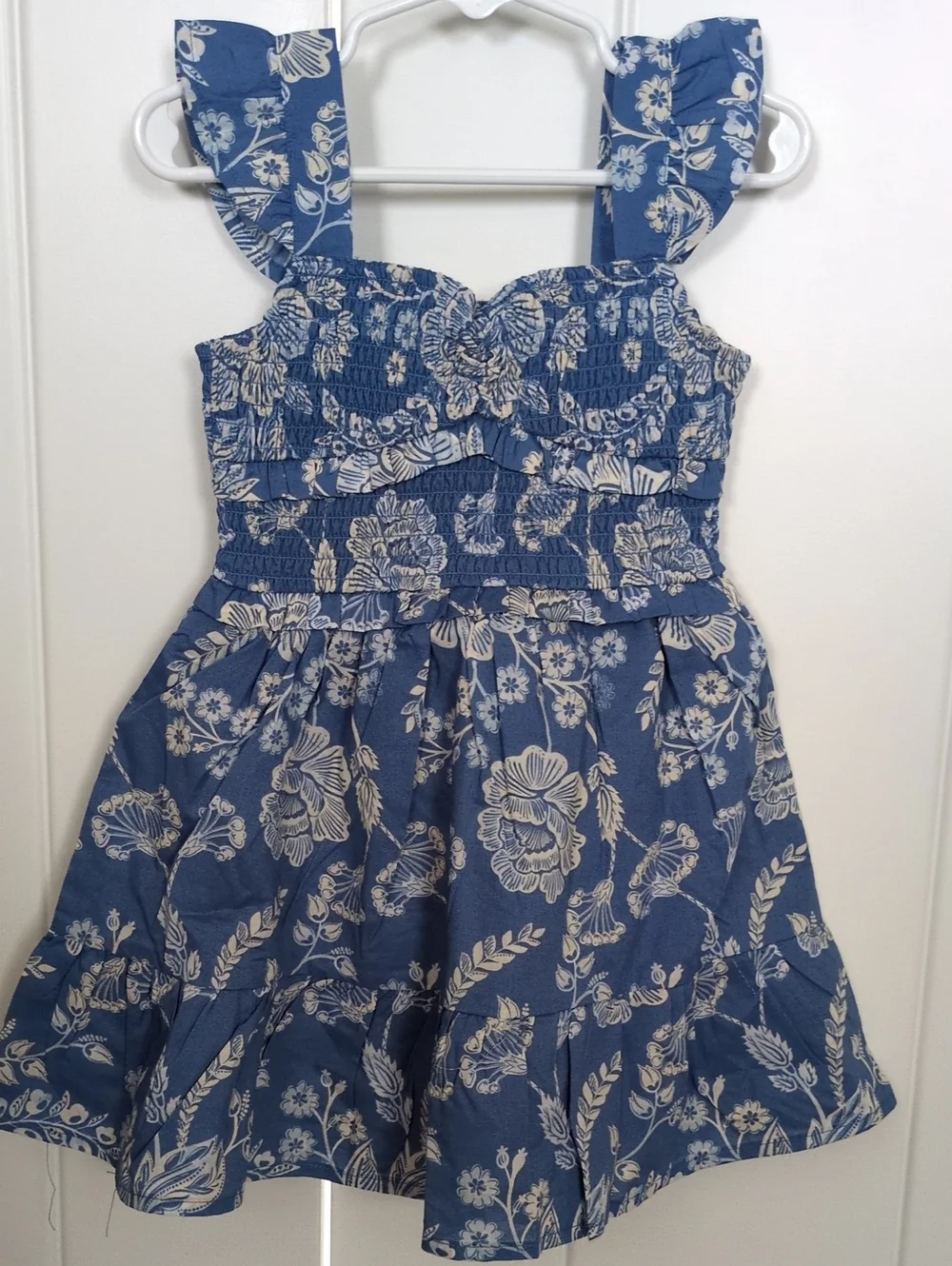 Gymboree Girls Floral Smocked Sundress Blue 4T NWT